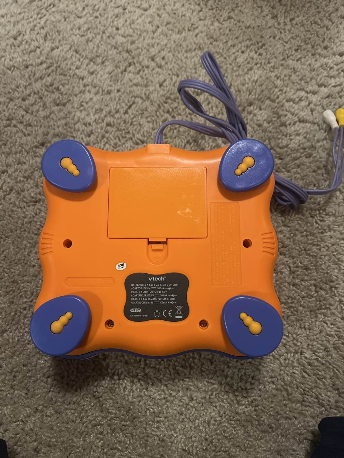 2D VTech V.Smile TV Learning System Console Orange + Cords
