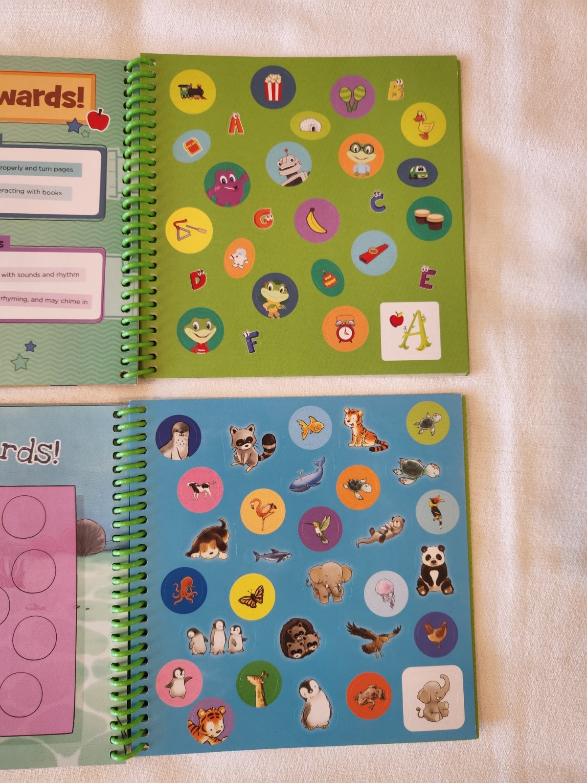 2 Leap Frog Leap Start Level 1 2-5 yr. olds Books Alphabet Adventures & Animals