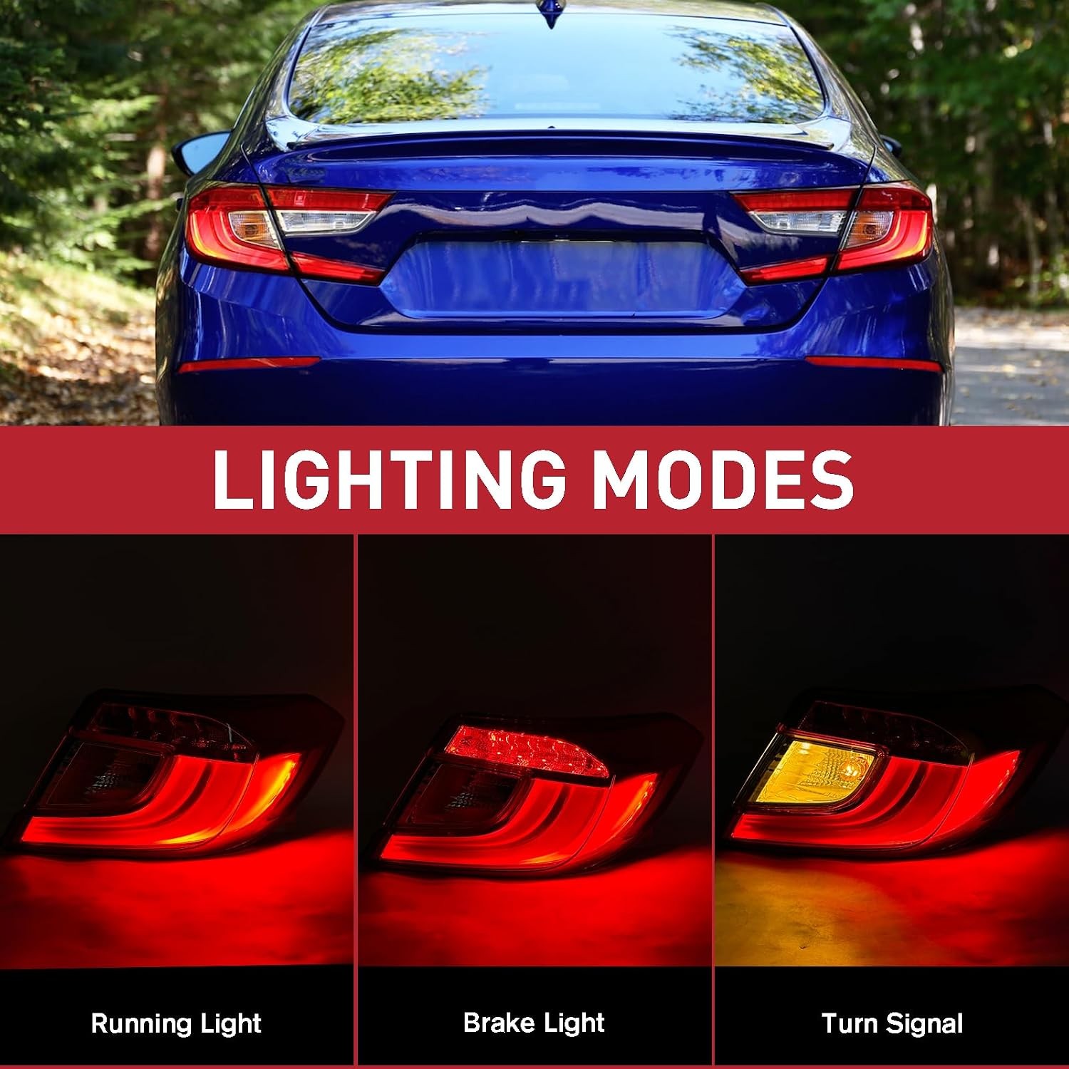 2022 Honda Accord Sedan LED Tail Light Rear Lamp Assembly Compatible for