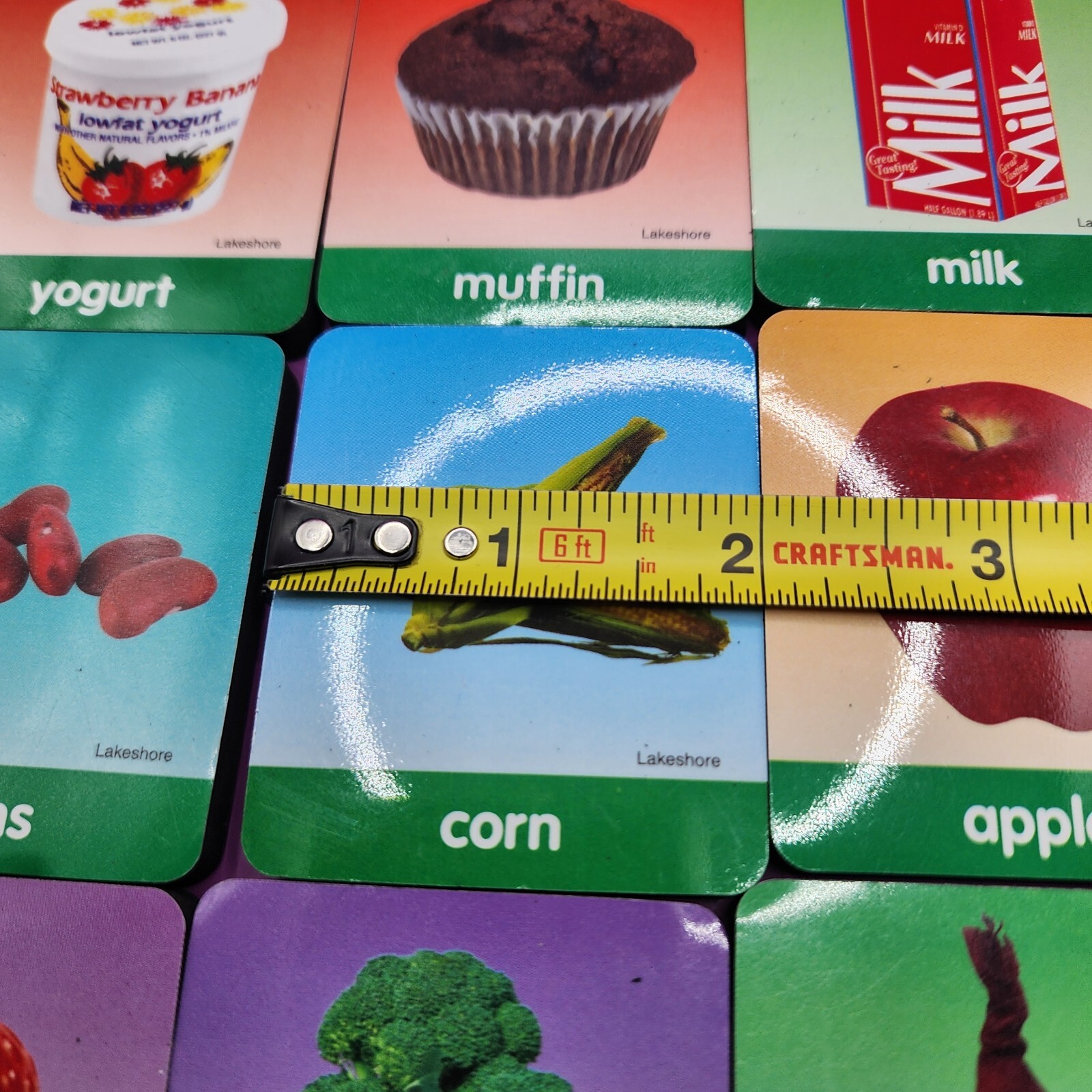49 pc Food Themed Foam Magnets 2.5×2″ Children Learning Education Fridge