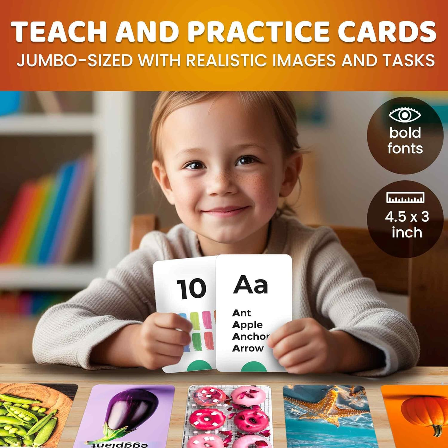 260 Flash Cards for Kids Ages 3-5 with Realistic Images – Pre K Flash Cards Age