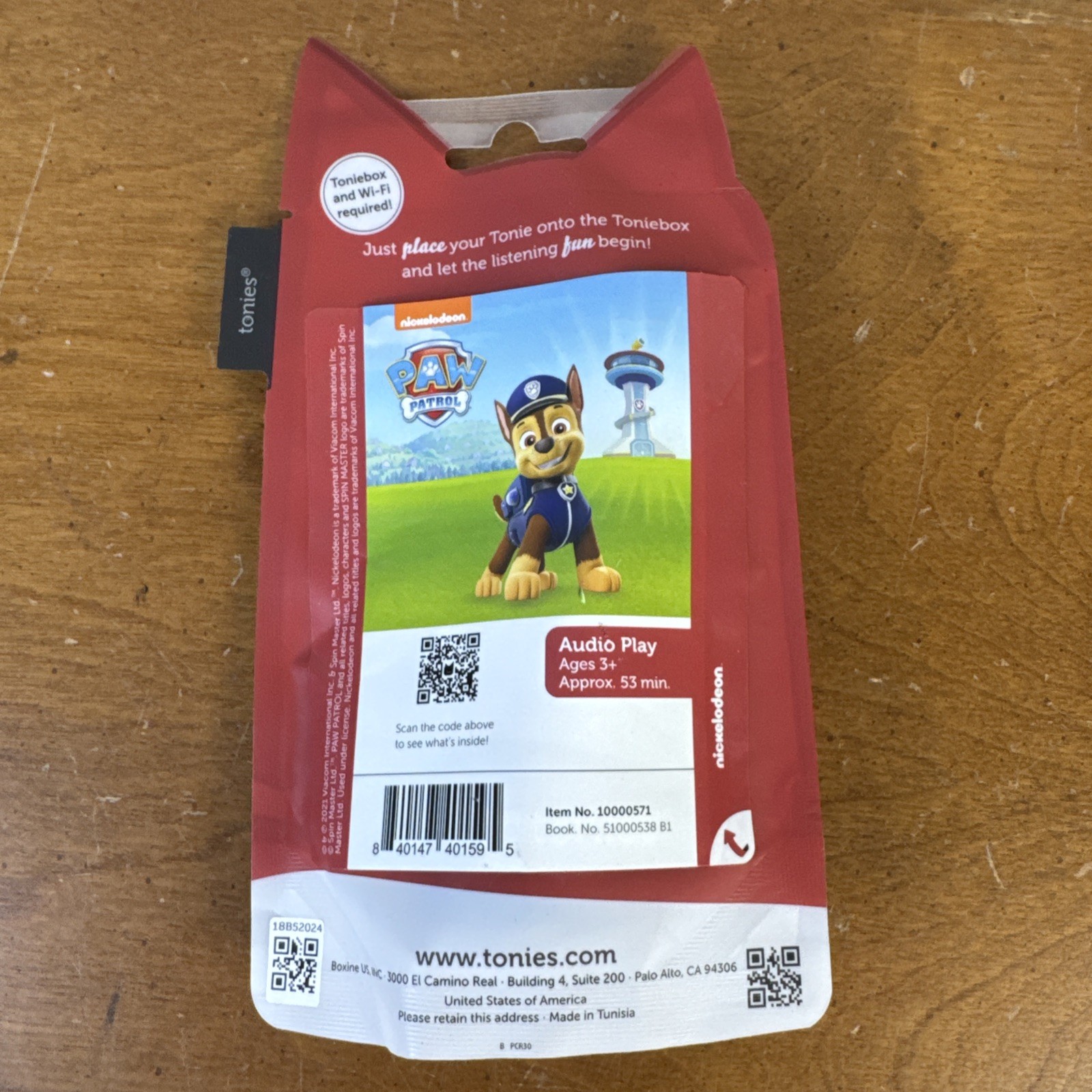 Paw Patrol Chase Tonie Audio Play Character – Tonies – Brand New!