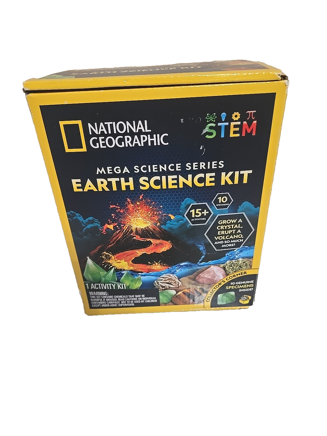 Nat Geo Mega Science Kit Crystals Volcano Gems Geology STEM Kids Educational NIB