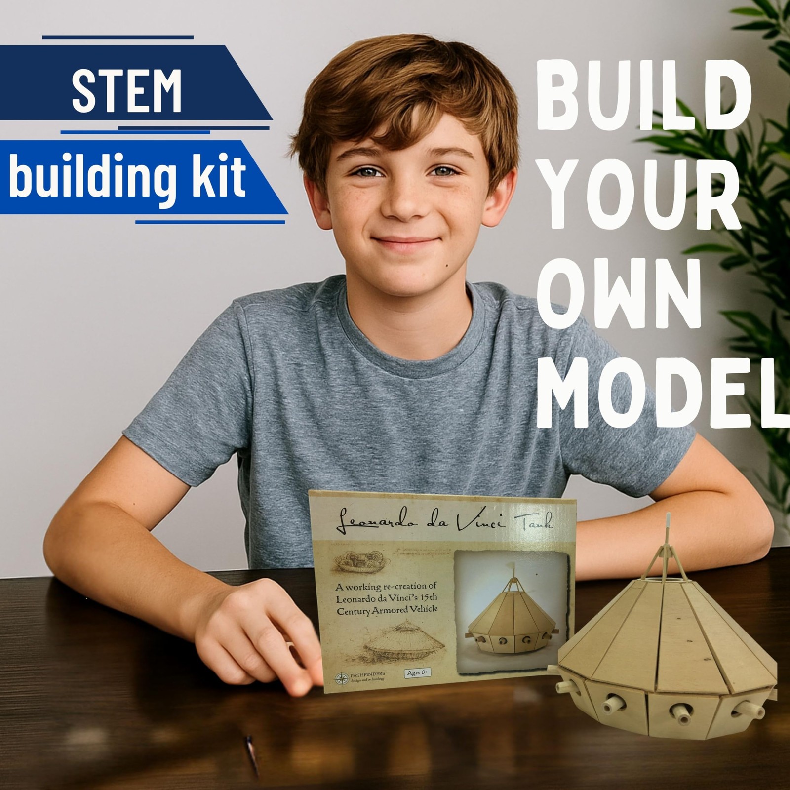 STEM Kit – Leonardo da Vinci Tank | Build It Yourself Wooden Model | Educatio…