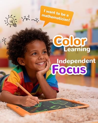 LCD Writing Tablet, 10 Inch Colorful Doodle Board Drawing Tablet, 10in Orange