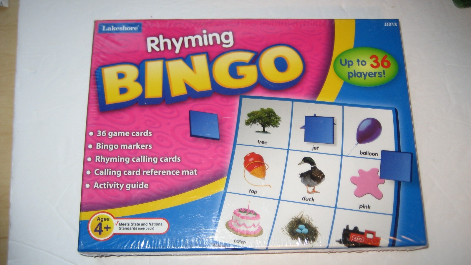 Lakeshore Rhyming Bingo Game, Rhyming Words, Ages 4 and up, JJ313 SEALED PKG NEW