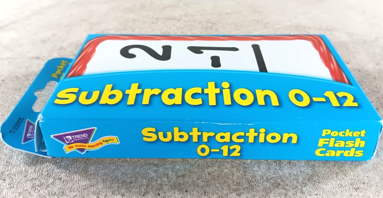 Subtraction 0-12 Flash Cards T-23005 Trend