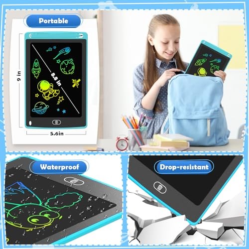 3 Pack LCD Writing Tablet for Kids, 8.5 Inch Colorful Doodle Board 3 Colors