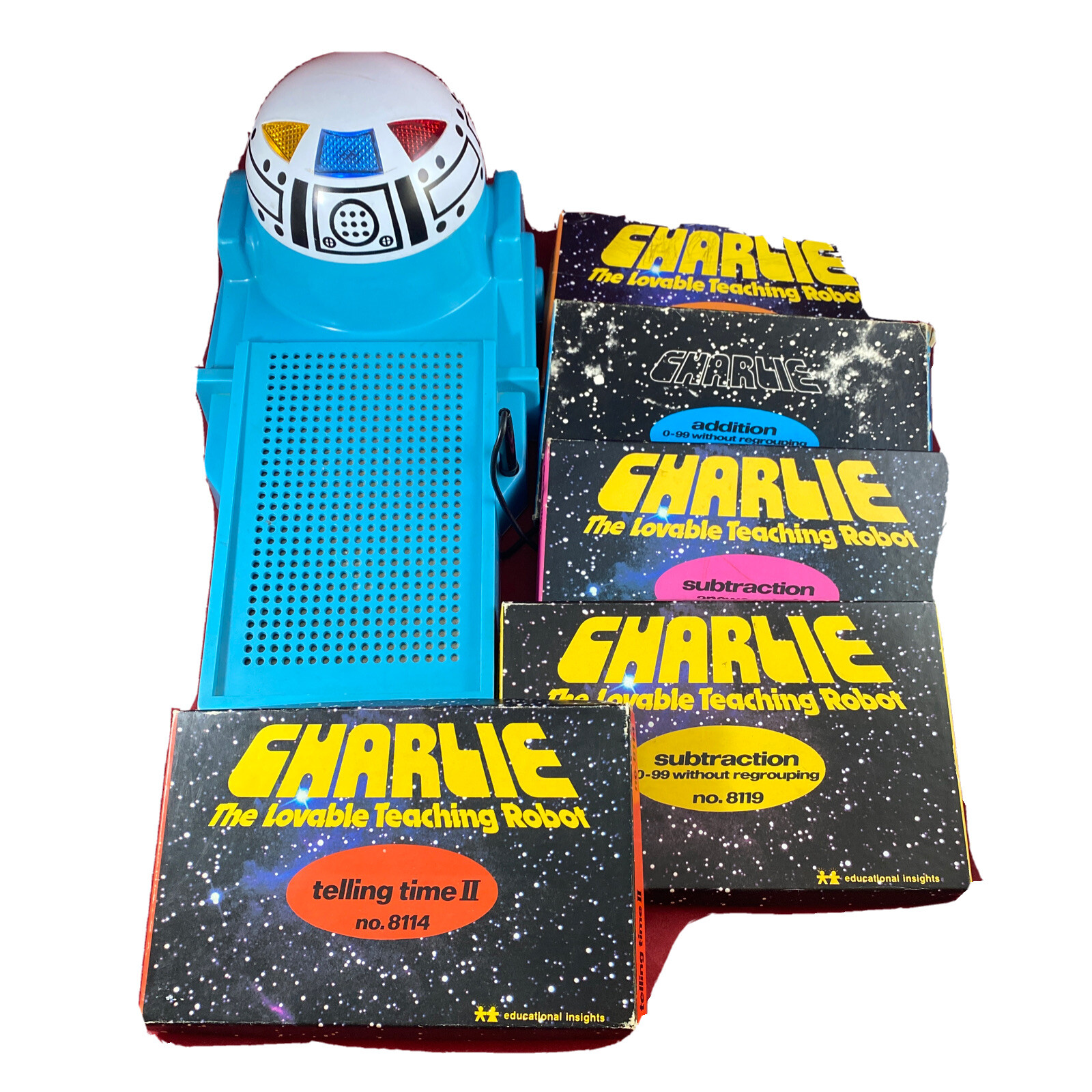 Vintage Charlie The Lovable Teaching Robot Star Wars R2-D2 Imitation 1981 5 Card