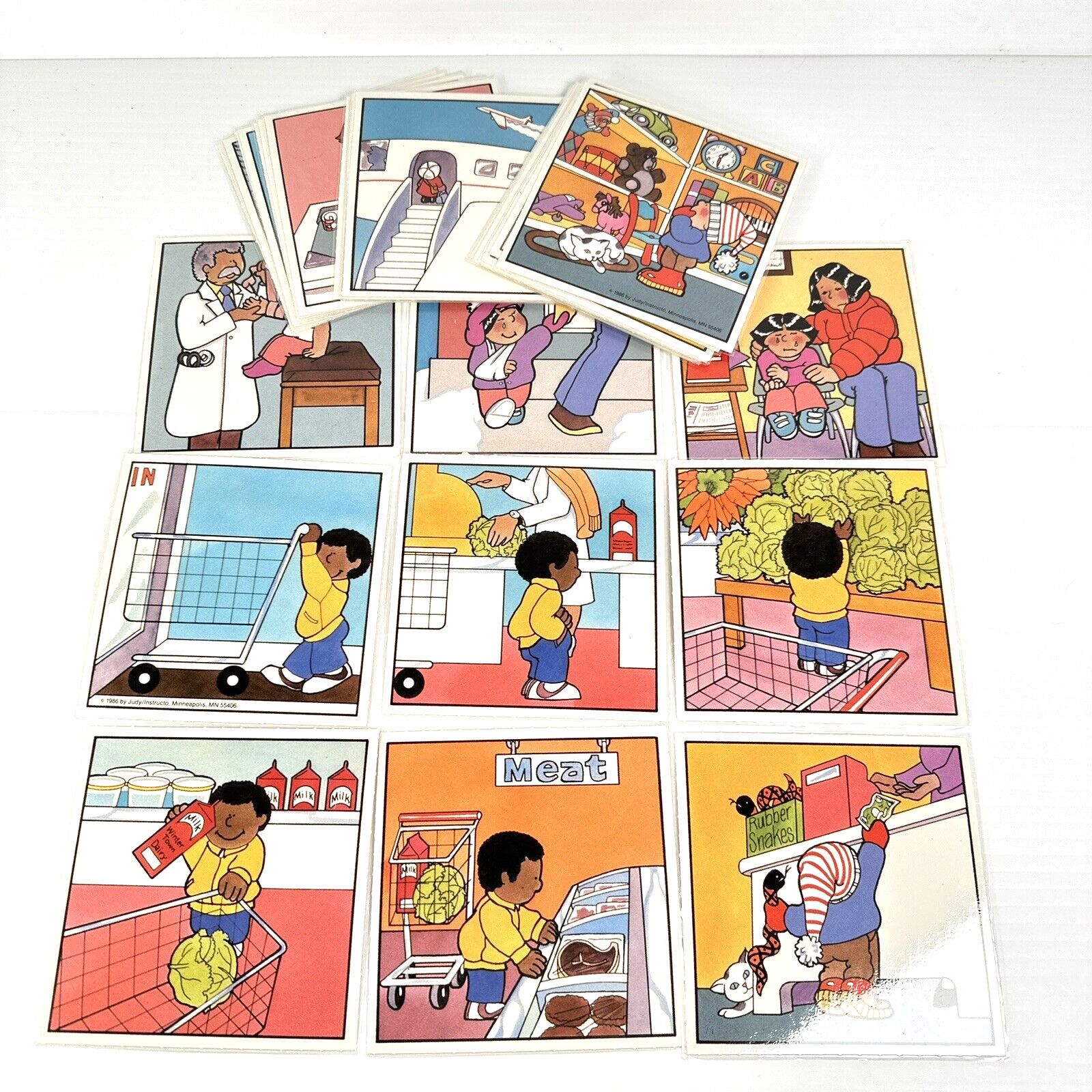 Judy Instructo Picture Classification Cards Vintage 1987 Incomplete Set?