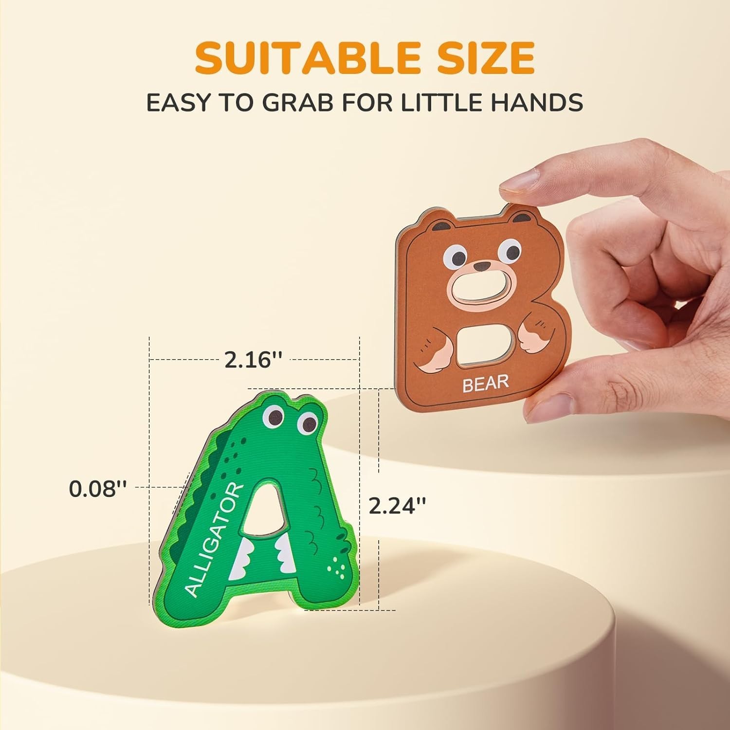 Engaging Magnetic Letter & Number Set with Animal Illustrations for Ages 2-5