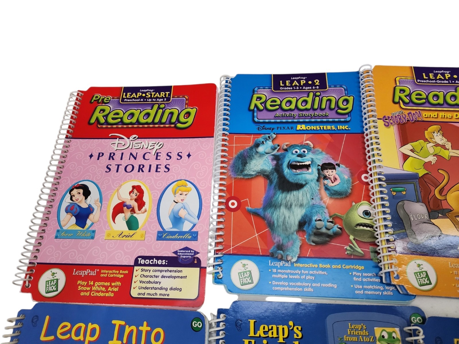 LeapFrog LeapPad Learning Books Cartridges Lot 10 Books with 9 Cartridges