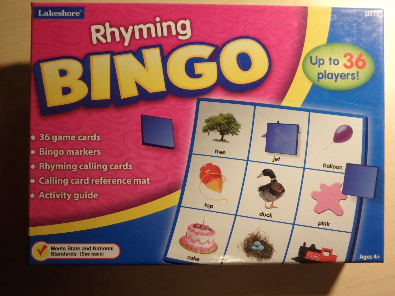 Lakeshore Rhyming Bingo Game, Rhyming Words, Ages 4 and Up, JJ313