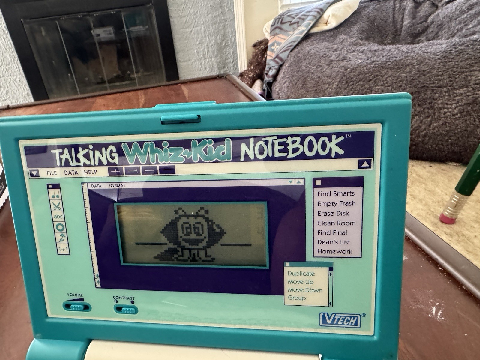 VTech Talking Whiz Kid Notebook Teal 1992 Tested Working Kids Laptop Vintage