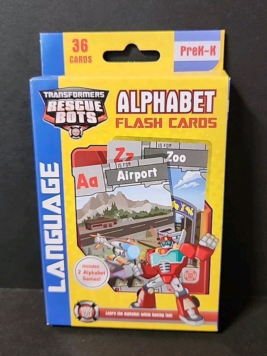 Transformers Rescue Bots: Alphabet/Numbers Learning Flash Cards PreK-K