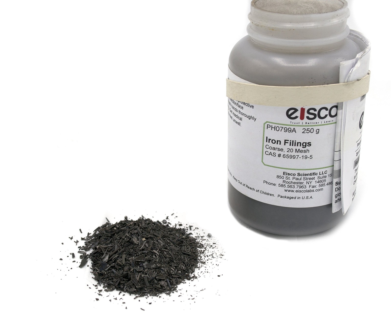Coarse Iron Filings, 250g – 20 Mesh Iron Shavings for Magnets