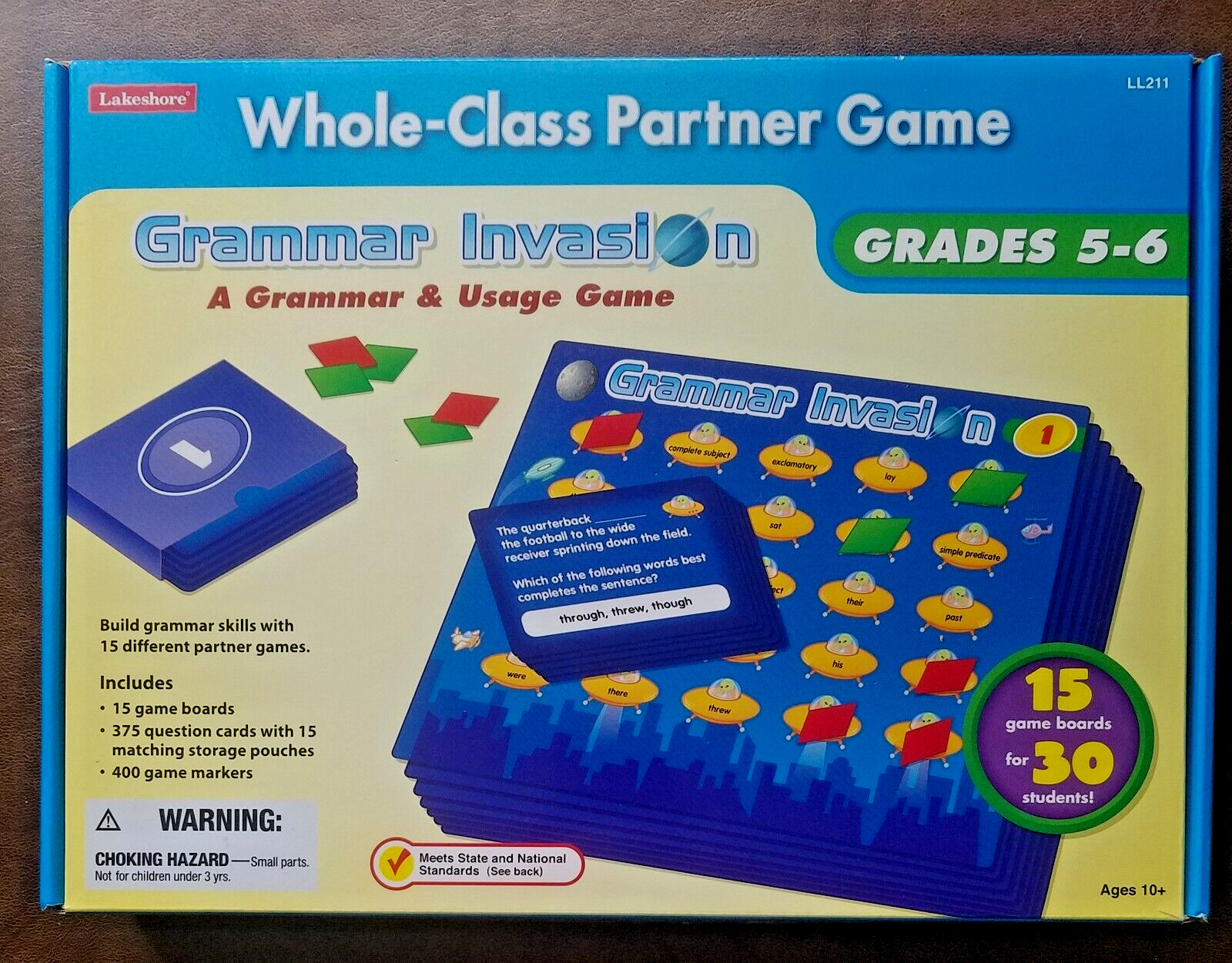 Lakeshore GRAMMAR INVASION – A Grammar & Usage Whole Class Partner Game