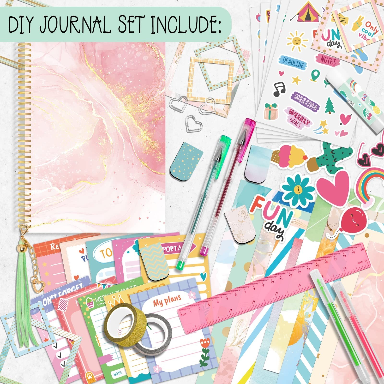 Gifts for Girls Age of 8 9 10 11 12 13 Years Old and Up, DIY Journal Set, Per…