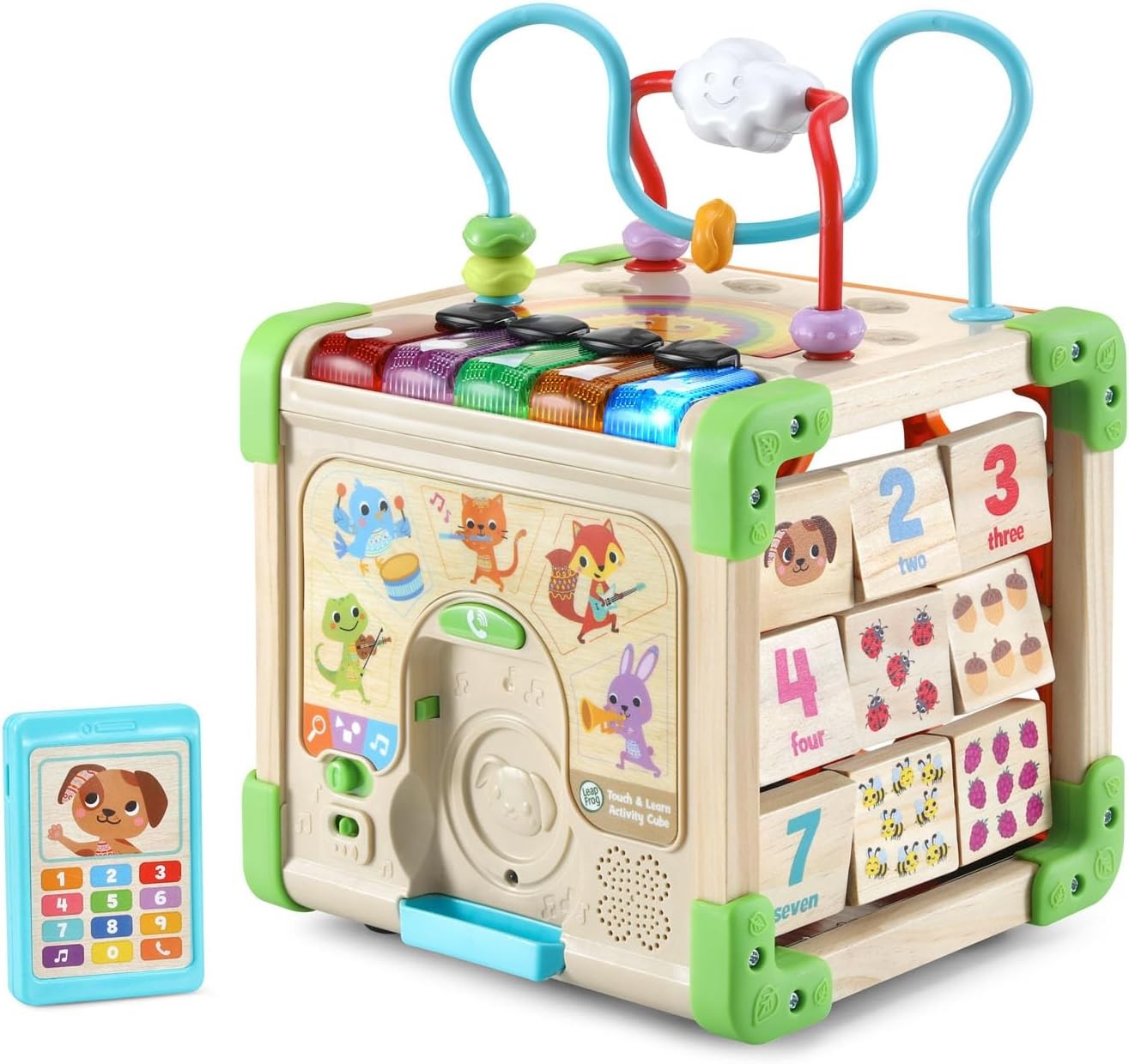 LeapFrog Touch & Learn Wooden Activity Cube (English Version)