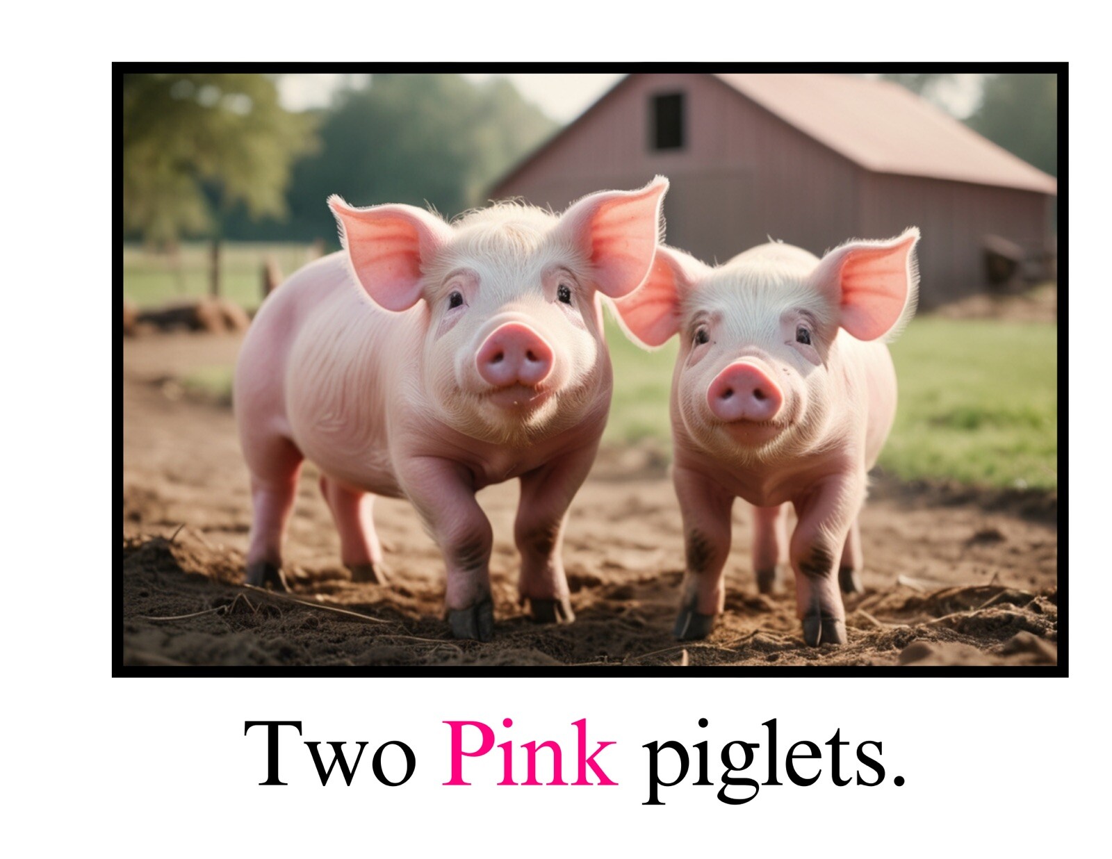 Pink | Piggley Wiggley Pink| LEARNING COLORS | Spiral Bound Picture Book