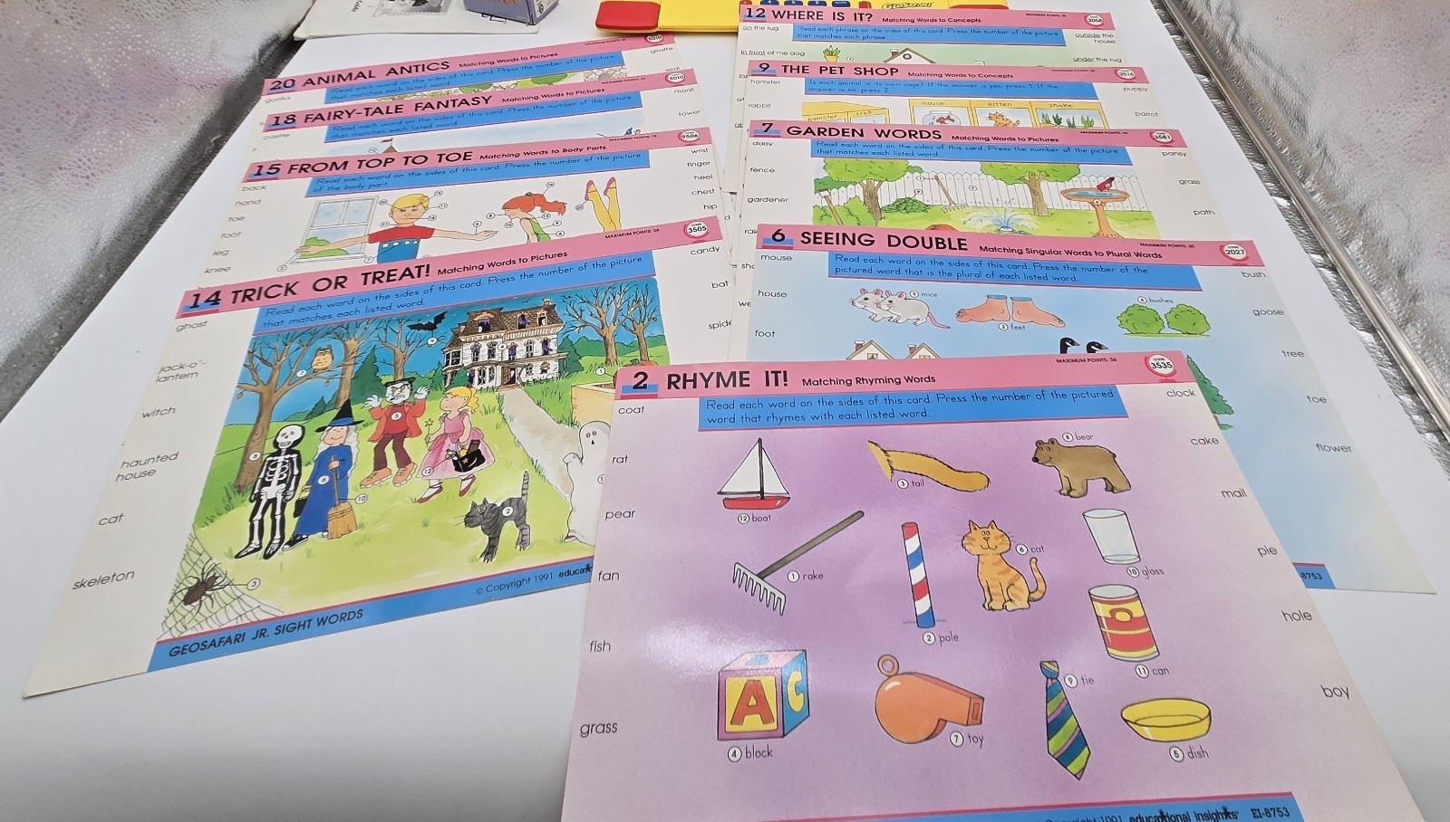 Vintage GeoSafari Electronic Learning Game EI8865 with 25+Cards – Working