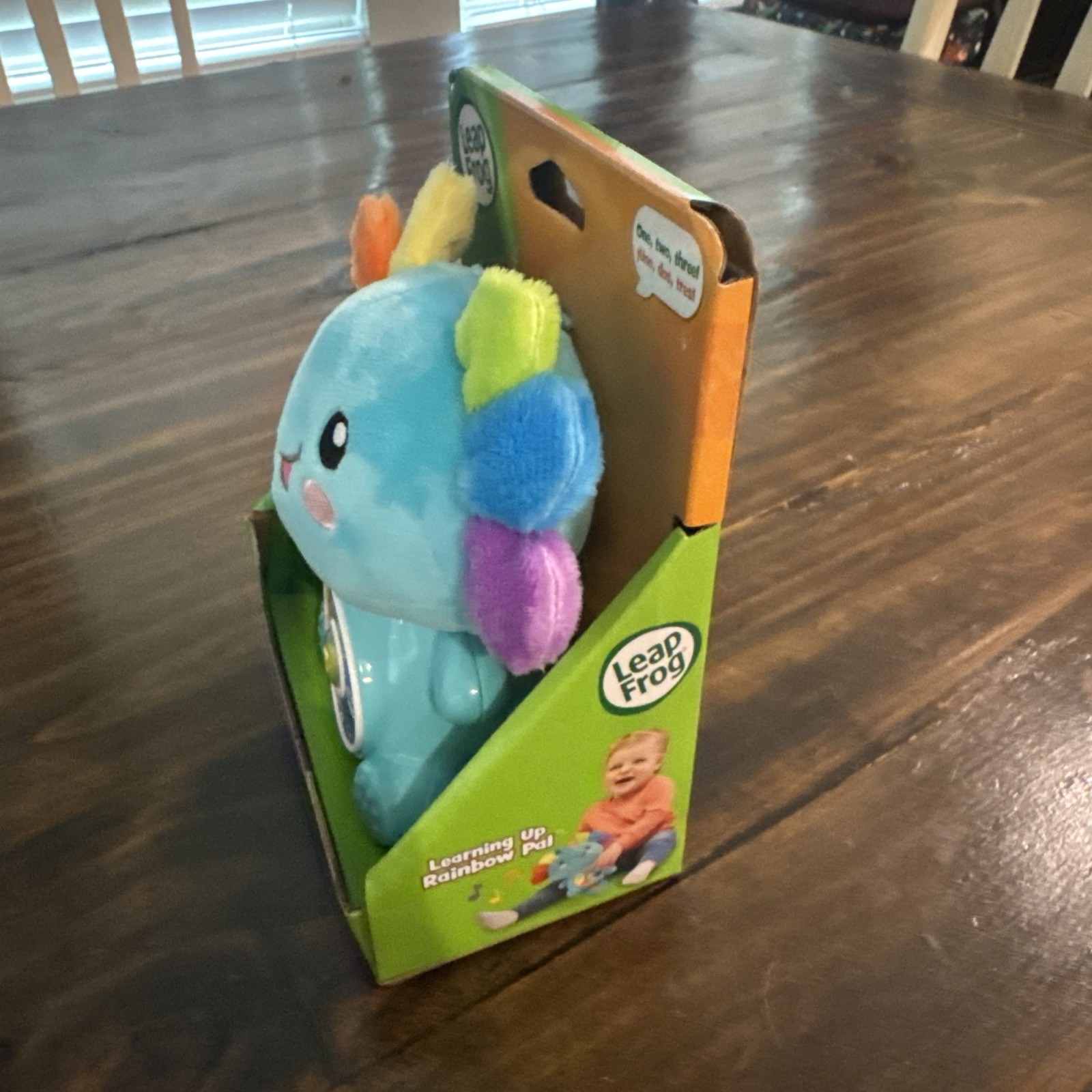 Leap Frog Learning Up Rainbow Pal English Spanish Bilingual lights sounds plush