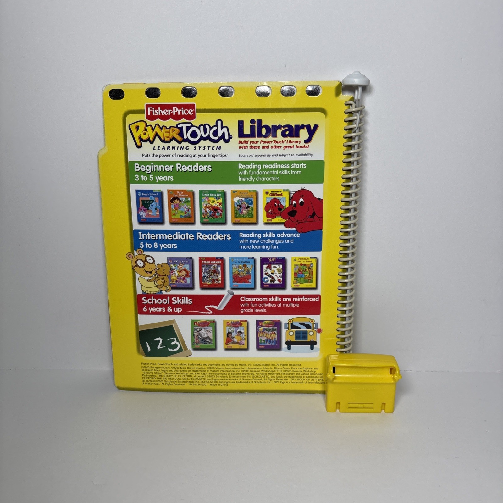Fisher Price Franklin Goes to School Power Touch Book & Cartridge TESTED & WORKS