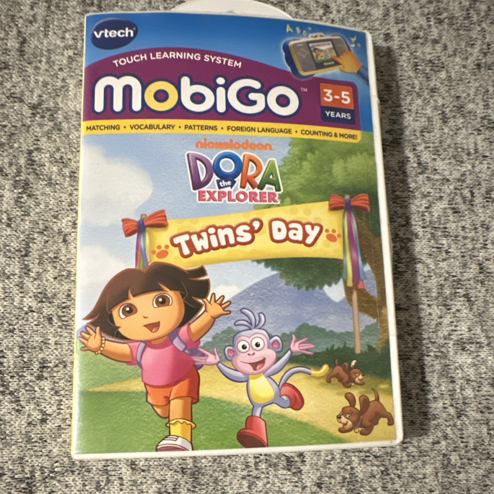 VTech MobiGo Dora the Explorer Twins’ Day Foreign Language Game Ages 3-5
