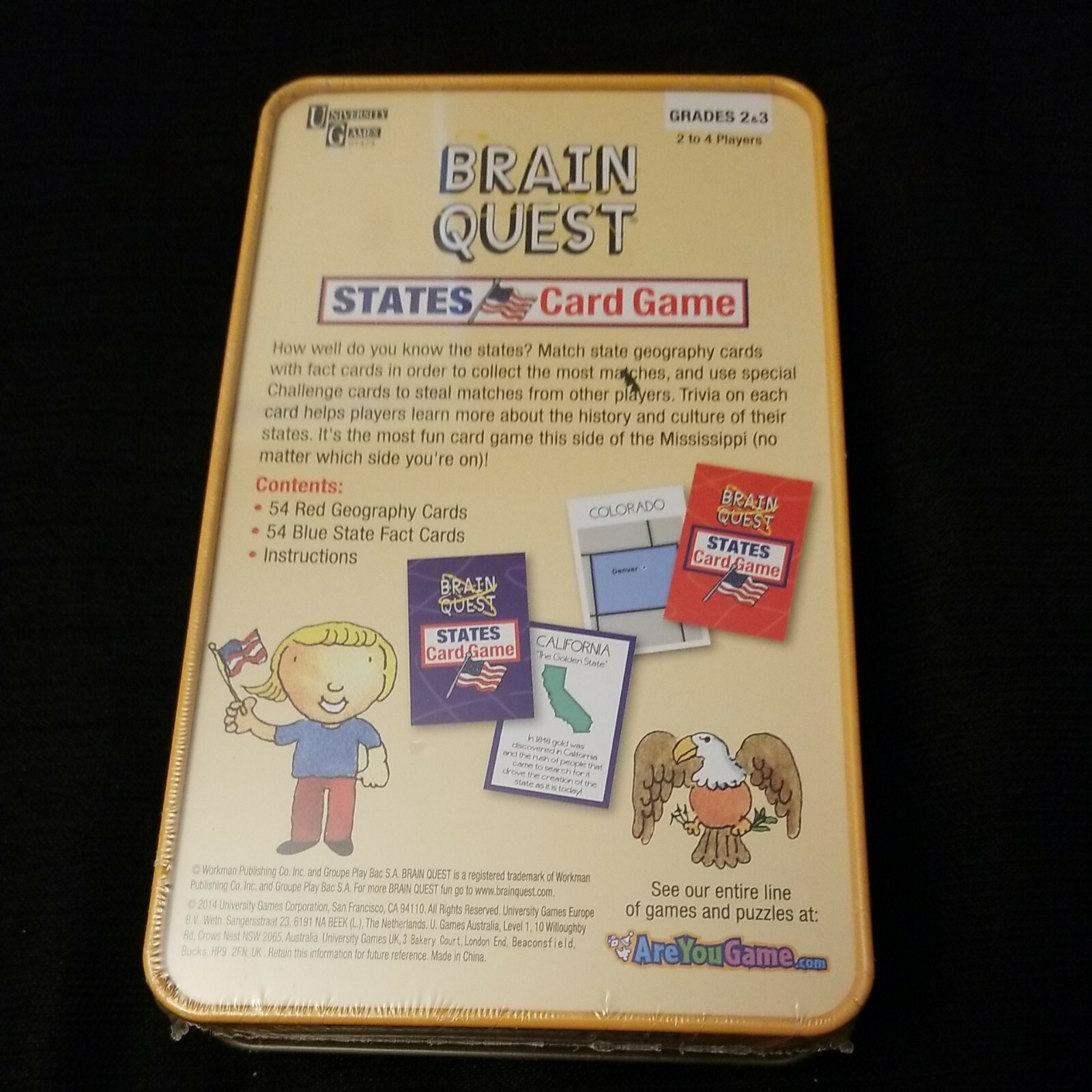 NEW University Games “Brain Quest” States Trivia Card Game learning educational