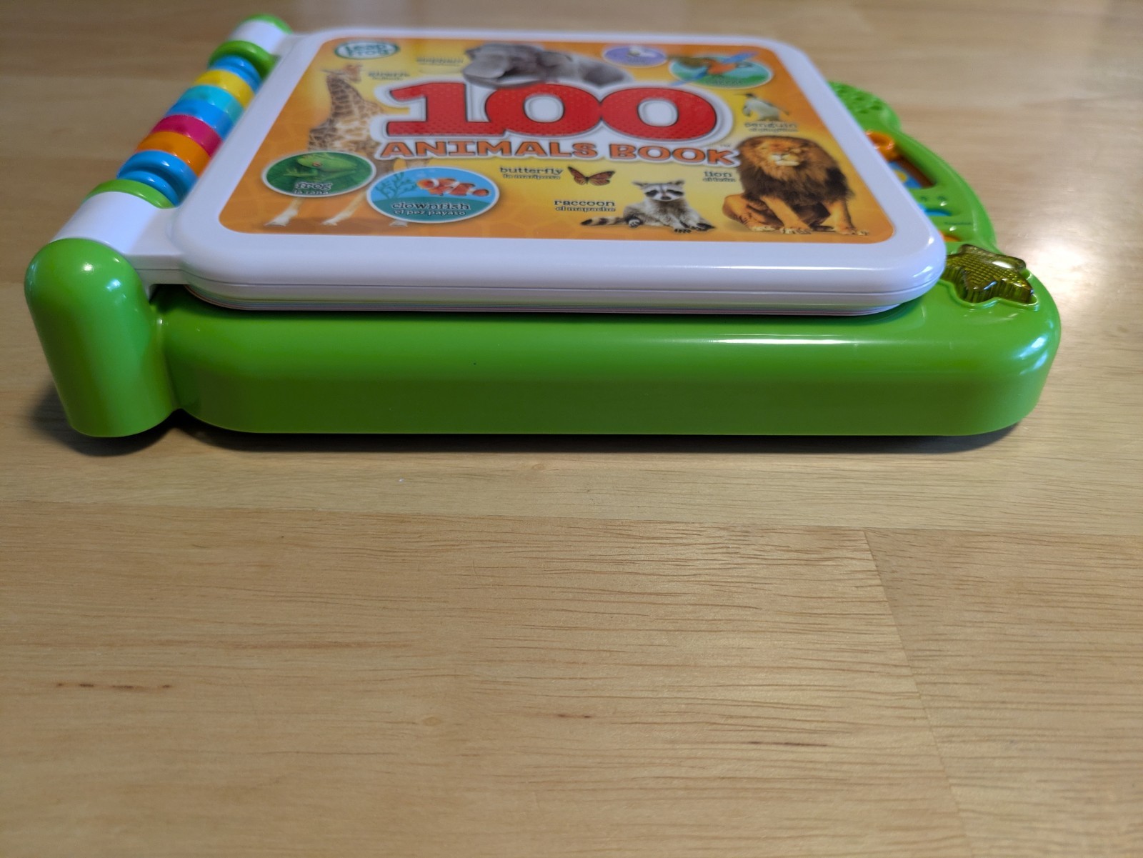 Leap Frog 100 Animals Book – Green Zoo Safari Woodland English/ Spanish speaking