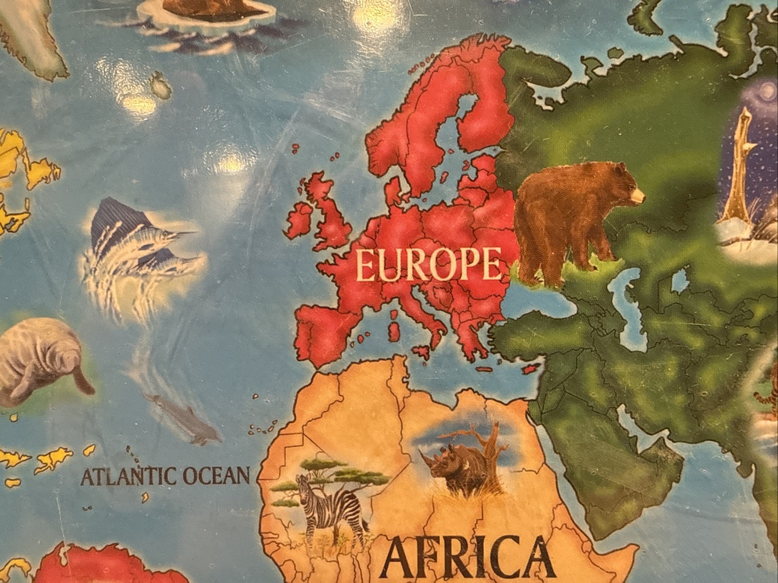 Melissa & Doug World Map #446 33 Jumbo Pcs Jigsaw Floor Puzzle Kids Ages 6+ NEW