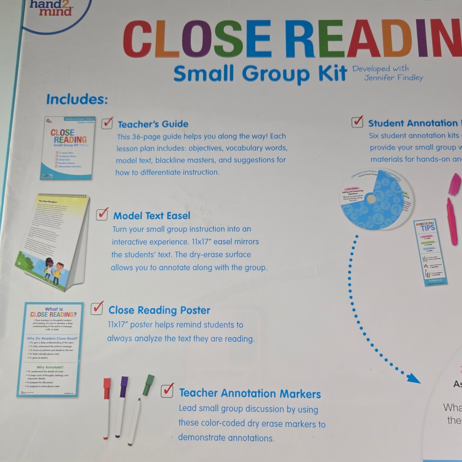 Hand2Mind Close Reading Small Group Kit Literature Poetry 4 Teacher Developed