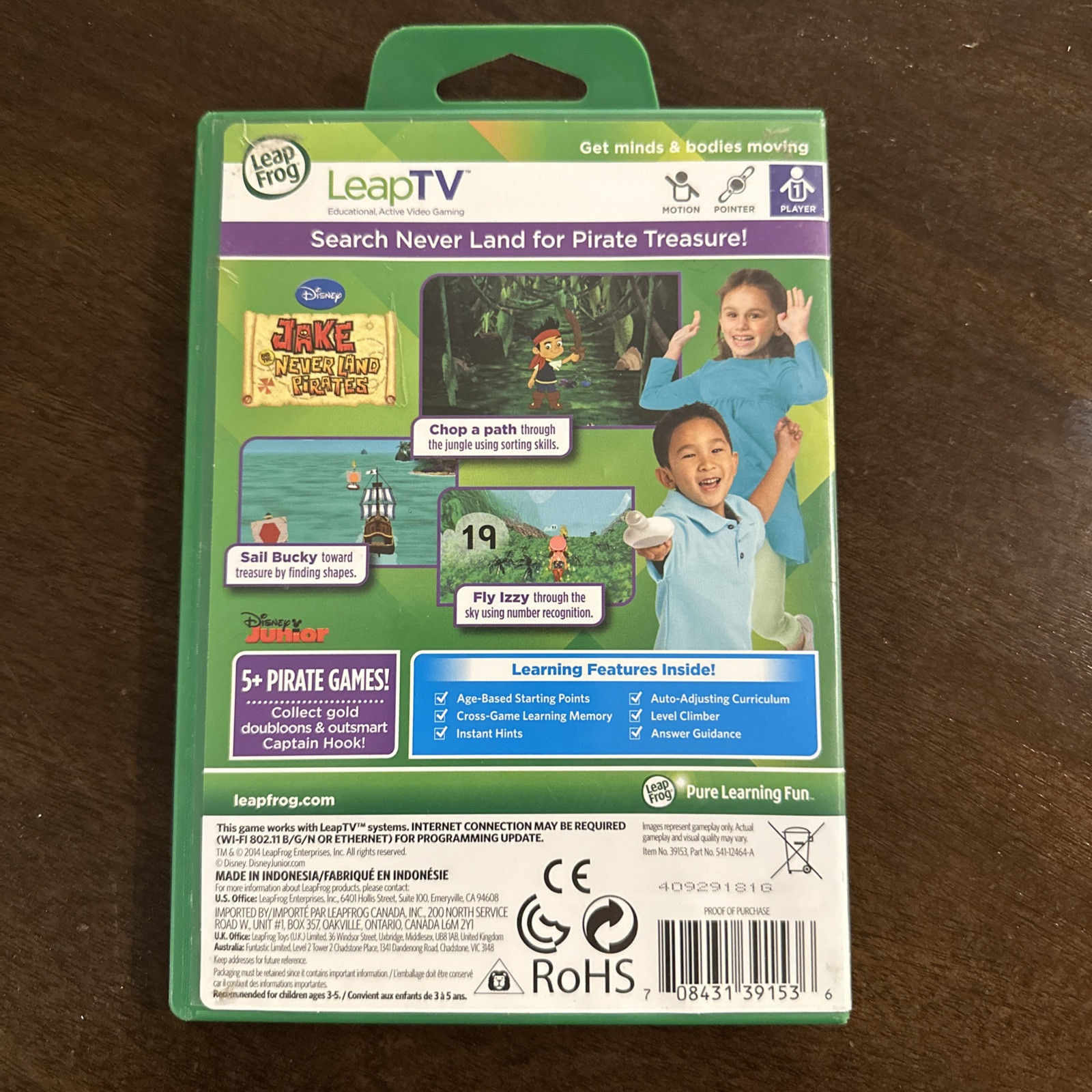 Leap Frog Leap TV Jake And The Never Land Pirates Learning Game