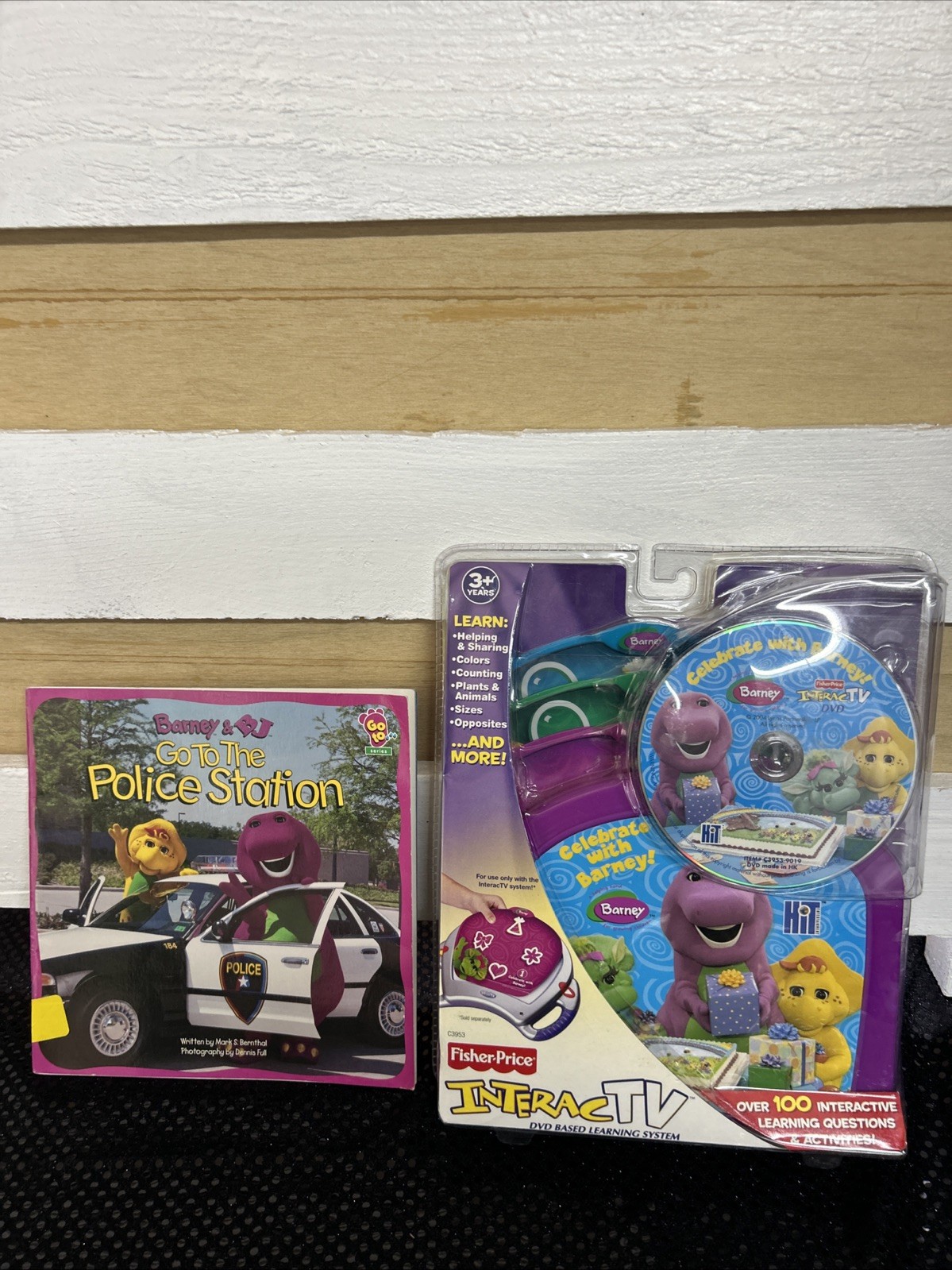 Fisher-Price InteracTV Celebrate With Barney Birthday 2004 Rare New DVD + Book