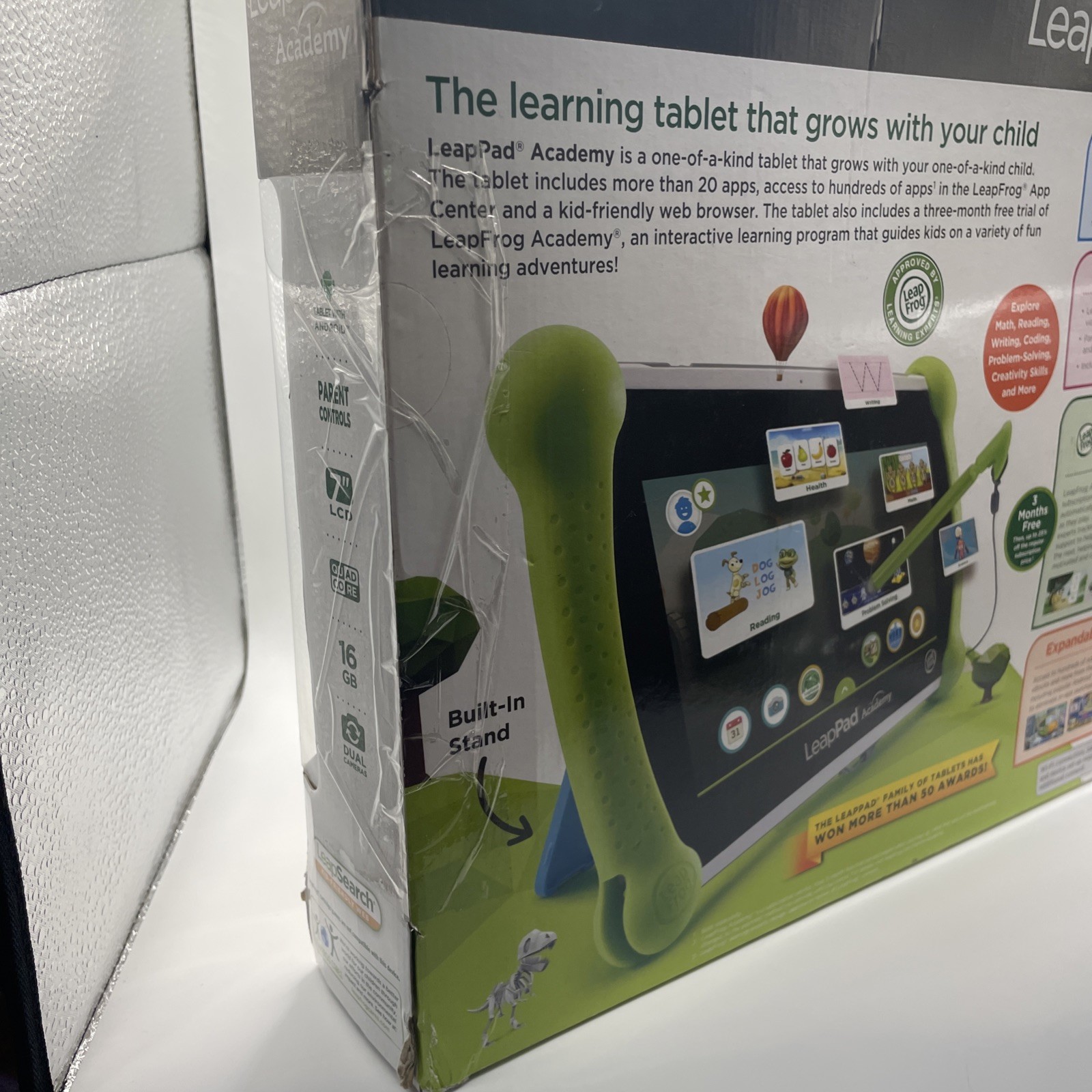 NEW Damaged Box LeapFrog LeapPad Academy Kids Learning Shatter‑Safe Tablet 7”