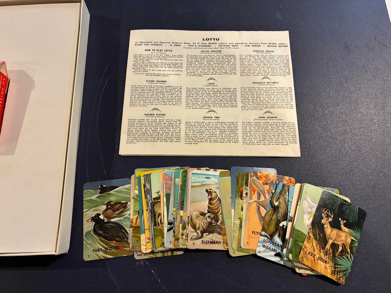 Vintage Lotto Wildlife Childrens Educational And Entertaining Game #20015