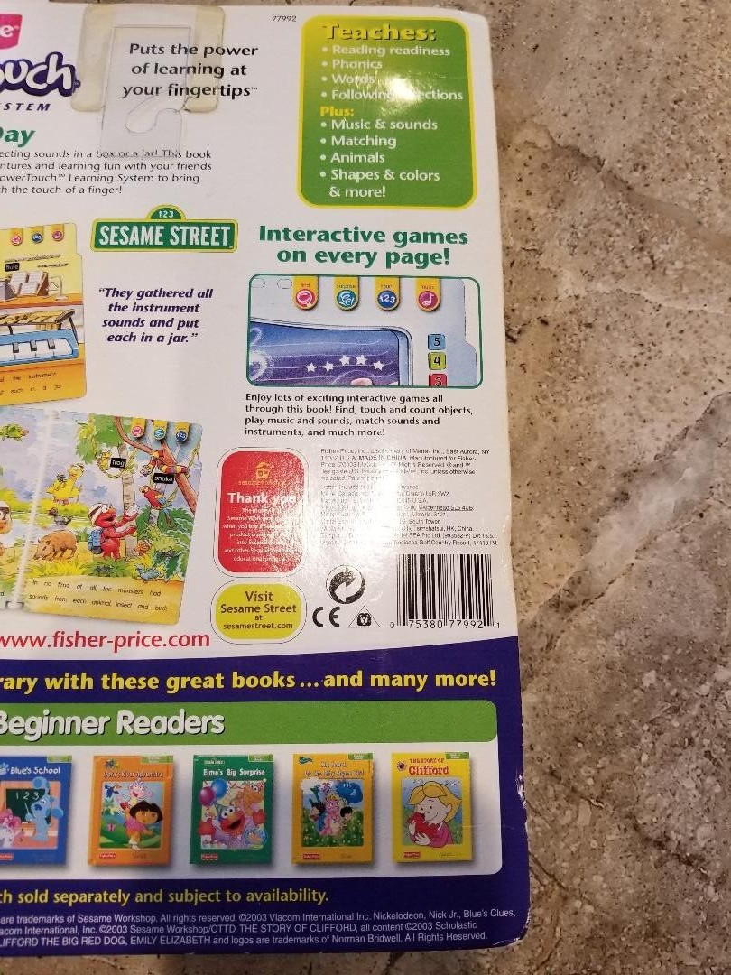 NIP Fisher Price Sesame Street Elmo’s Big Surprise Power Touch Book & Cartridge