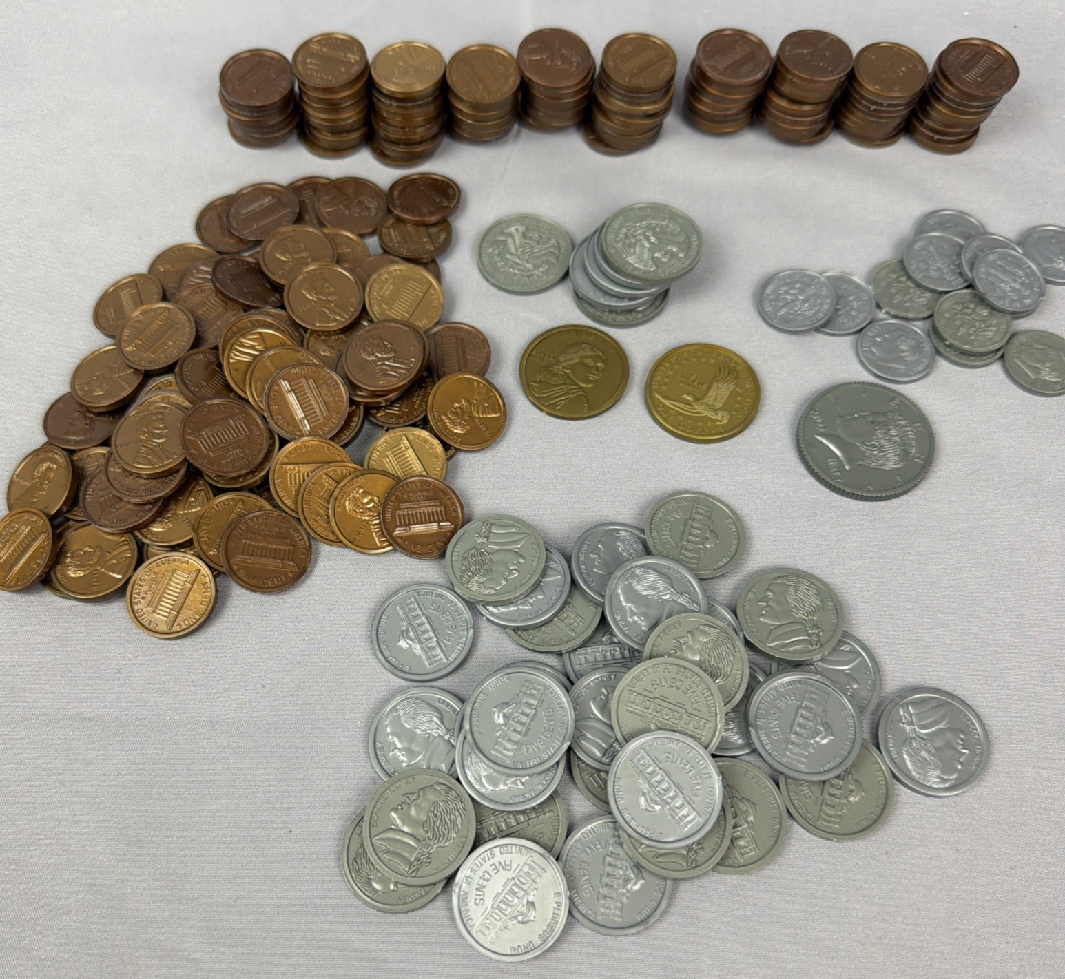 Lot 126 Coins Pretend Play Money Kids Toy Educational Learning Homeschool School