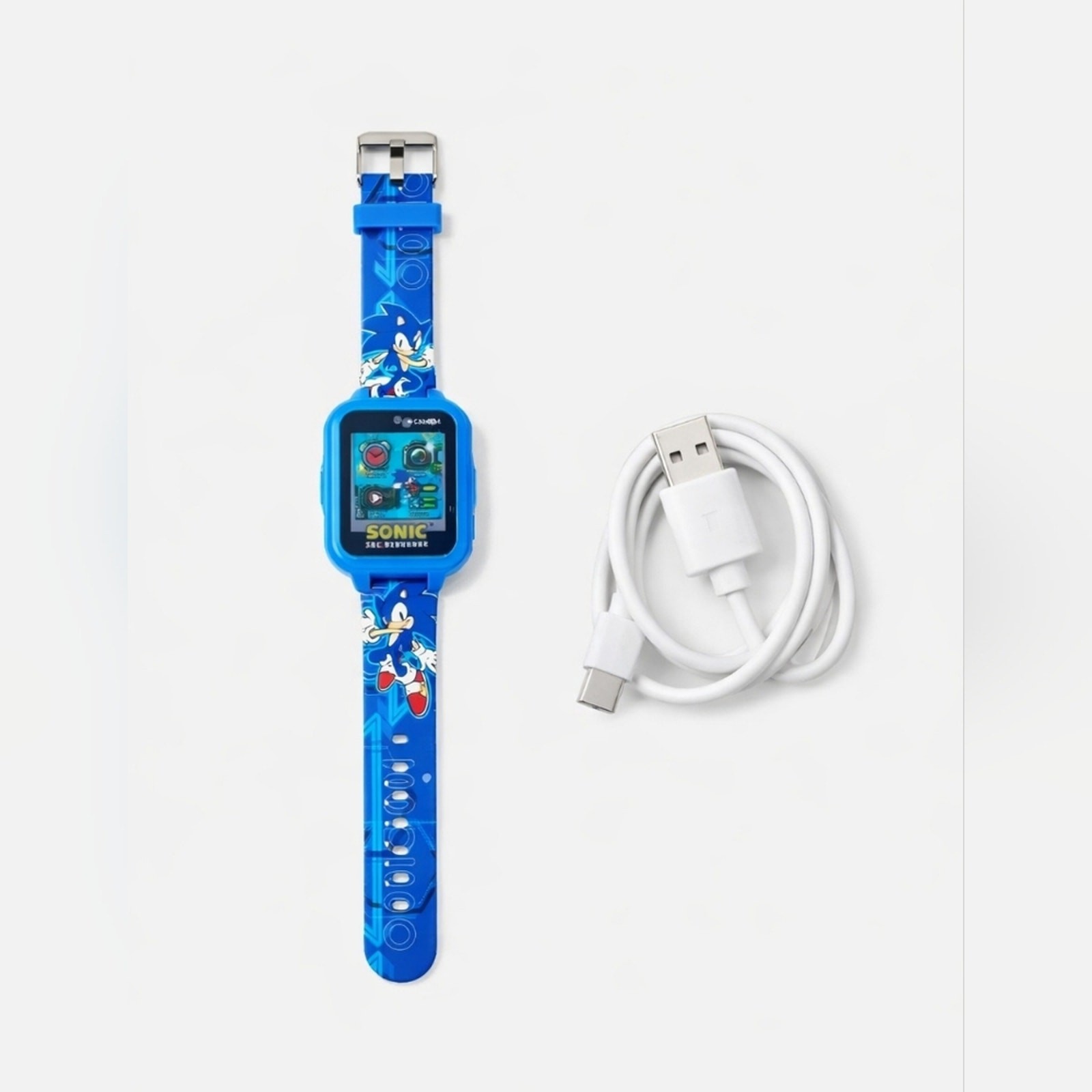 Sonic The Hedgehog Kids Interactive Smartwatch Touchscreen Camera Games Blue New
