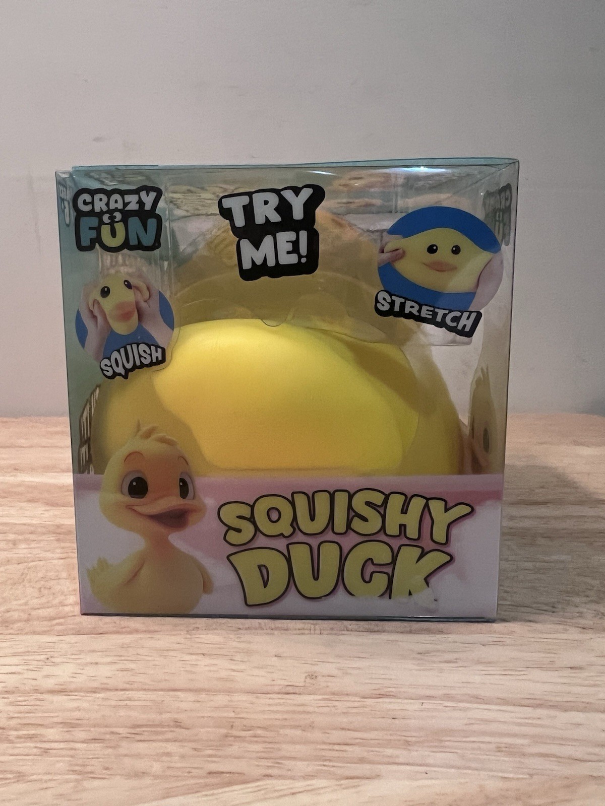 Crazy Fun Squishy Duck Tactile Squeeze Toy Yellow Orange Black Age 6+ Year RMS