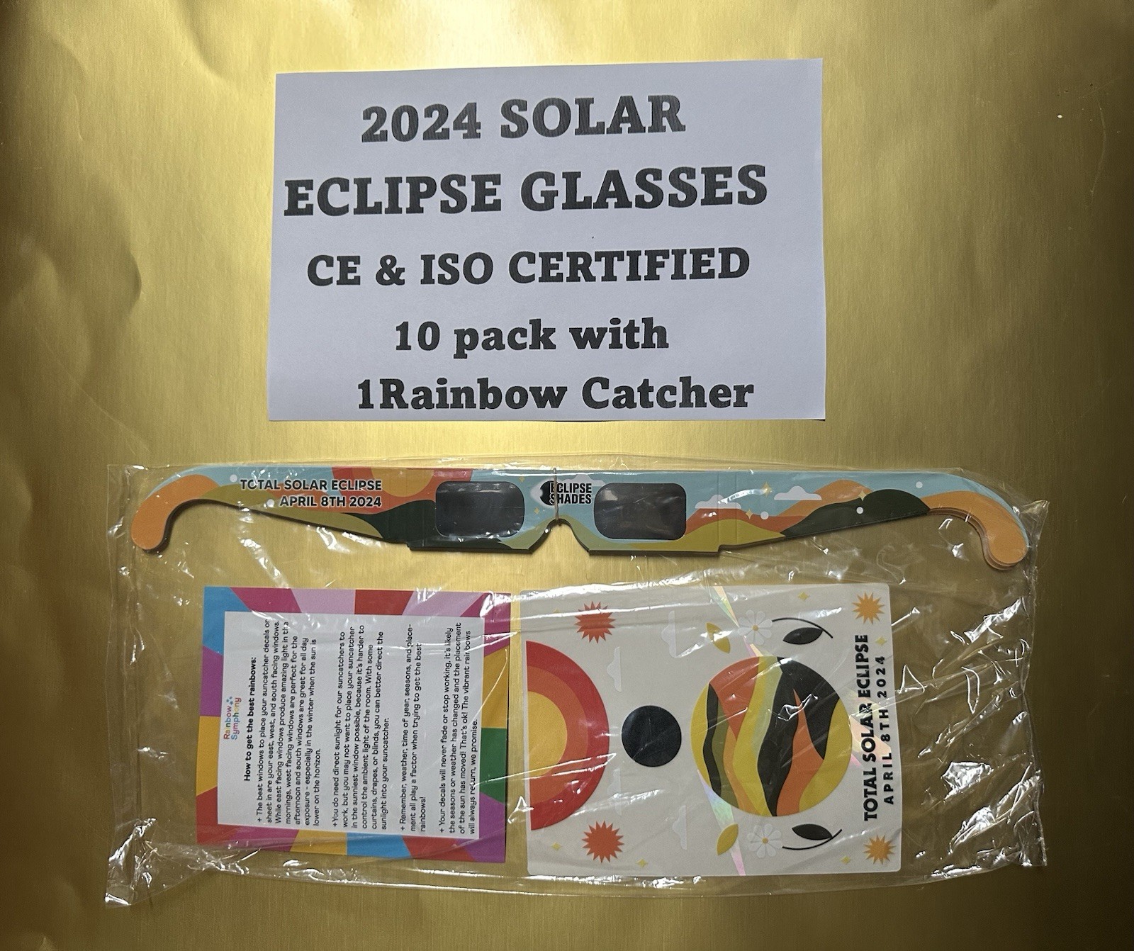 NEW 2024 Solar Eclipse Glasses -USA SELLER- ISO & CE CERTIFIED SAFE