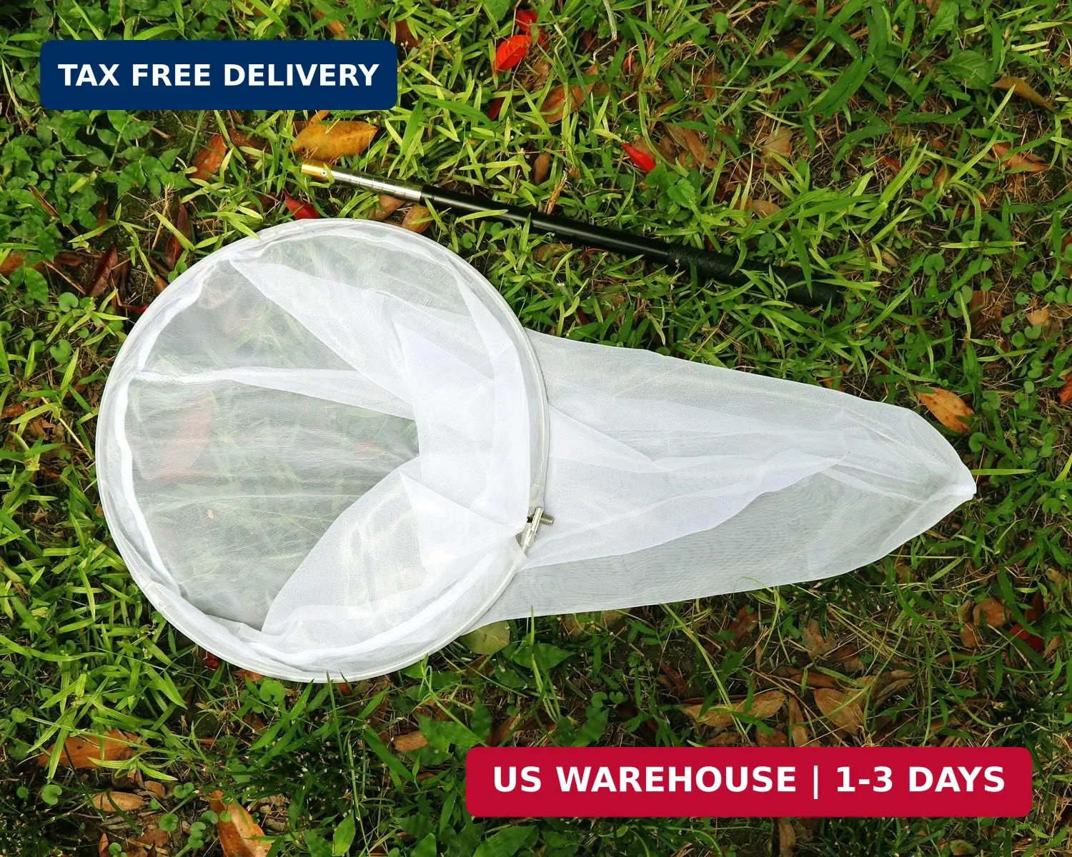 Professional Insect and Butterfly Net with 14″ Ring, 26″ Net Depth, 59″ Telescop