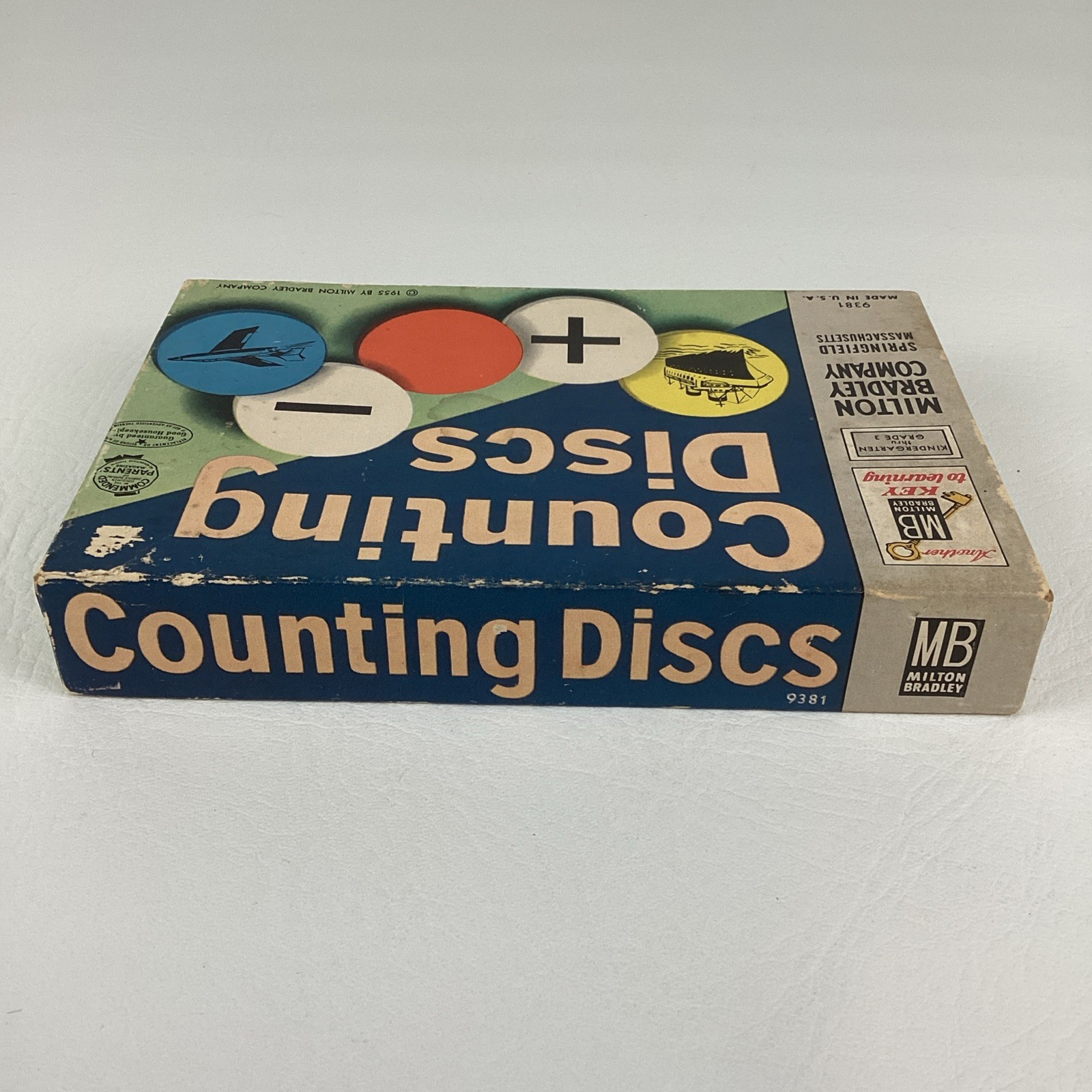 Counting Discs Youth Learning Arithmetic Math Vintage 1955 Milton Bradley Toy