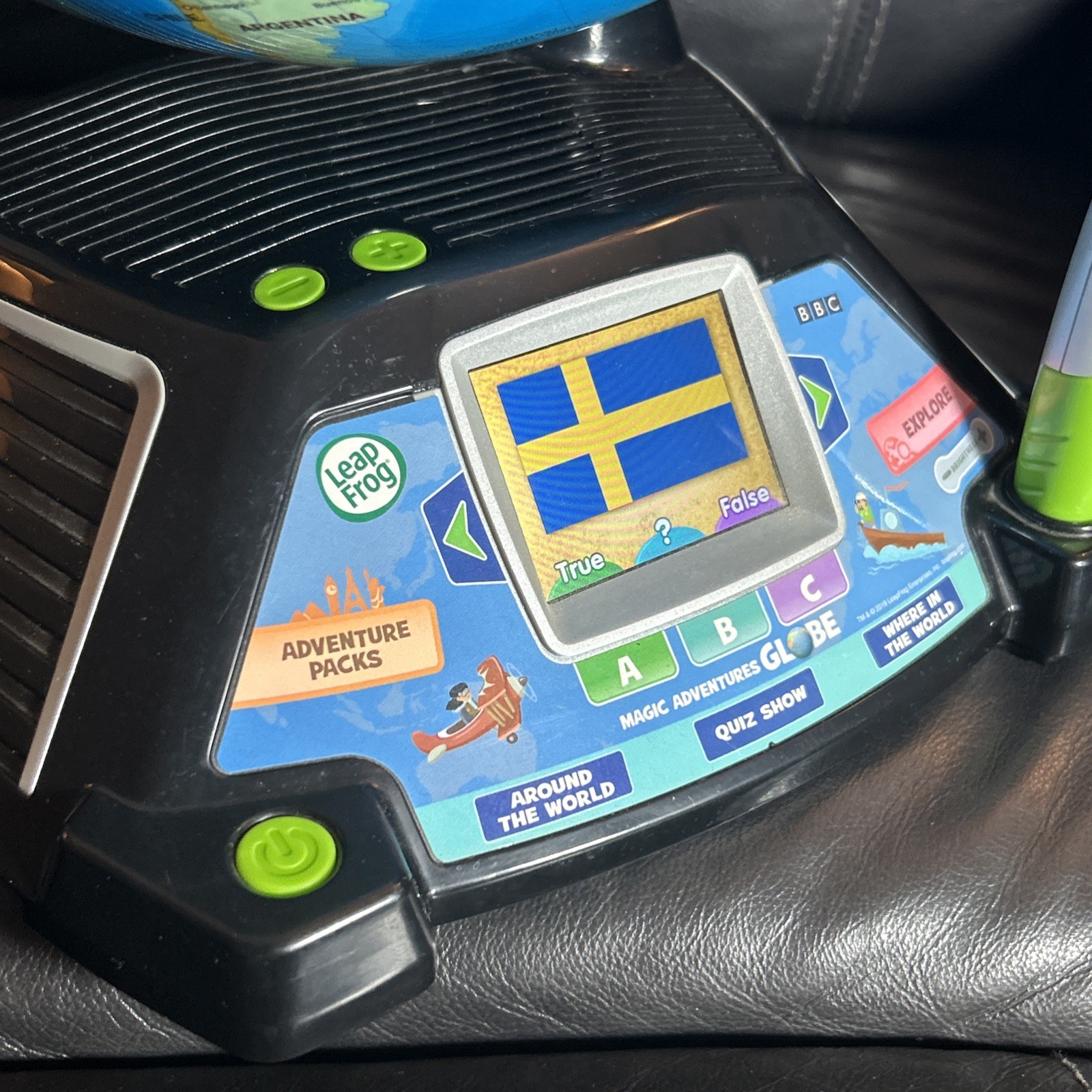 Leapfrog BBC Magic Adventures World Globe (Tested, Works) 2.8 Inch Screen