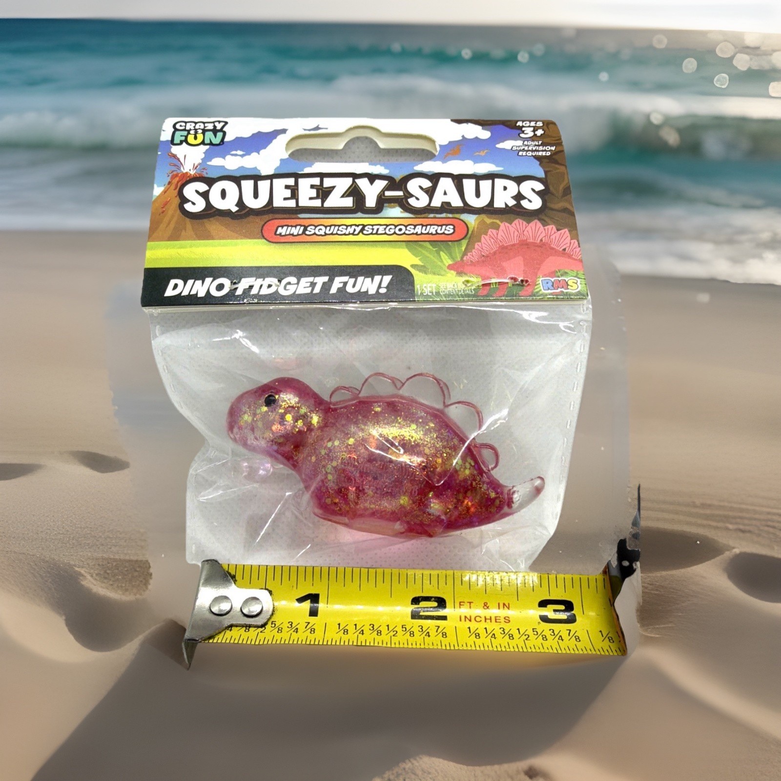 Viral Crazy Fun Squeezy-Saurs MiniSquishy Dino Fidget Toy Lot of 6 Multicolor
