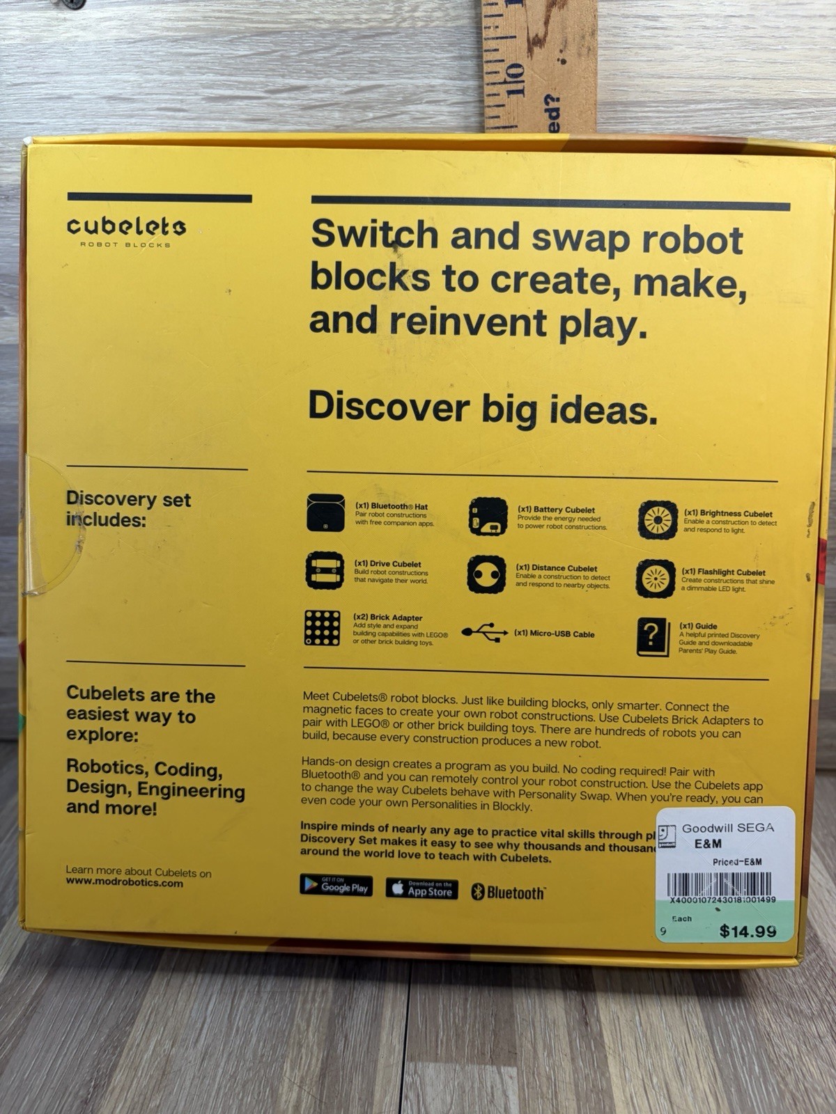 Cubelets Robot Blocks Discovery Set 4+ Robot Blocks NO MANUAL