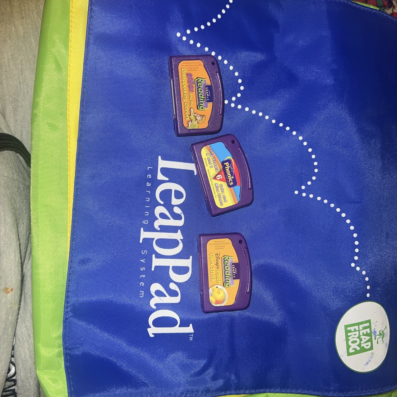 LeapFrog LeapPad LEARNING – 3 Cartridges PLUS FREE LEAP PAD BACKPACK .
