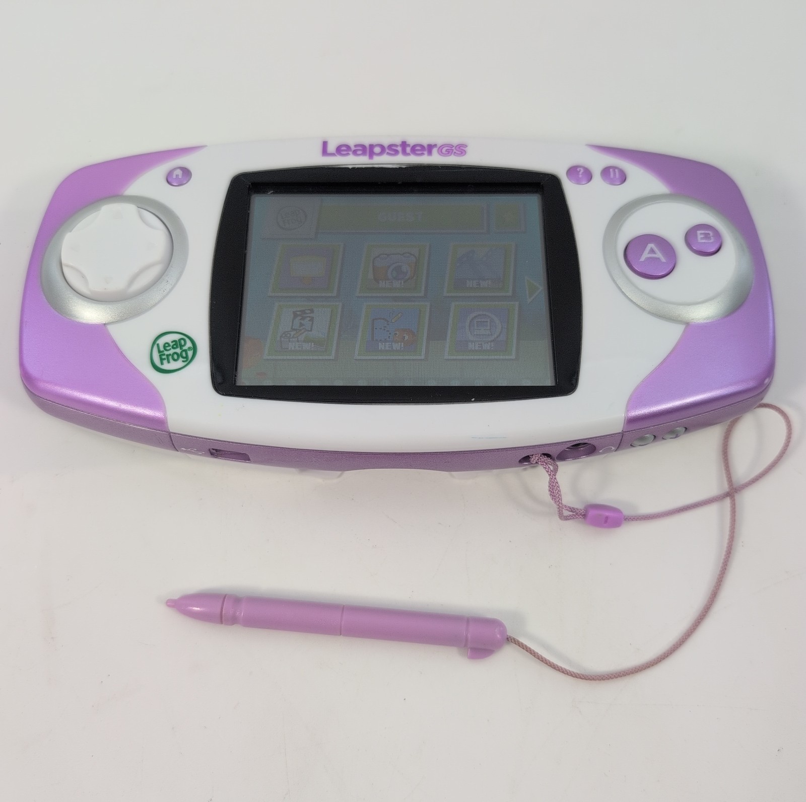 Leapfrog Leapster GS Purple Game Console & Camera Tested & Working