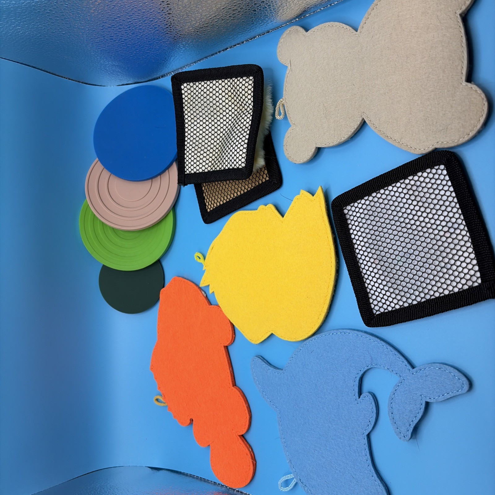 Sensory Toy Lot Textured Tactile Pads Fidget Autism Therapy Silicone Plush