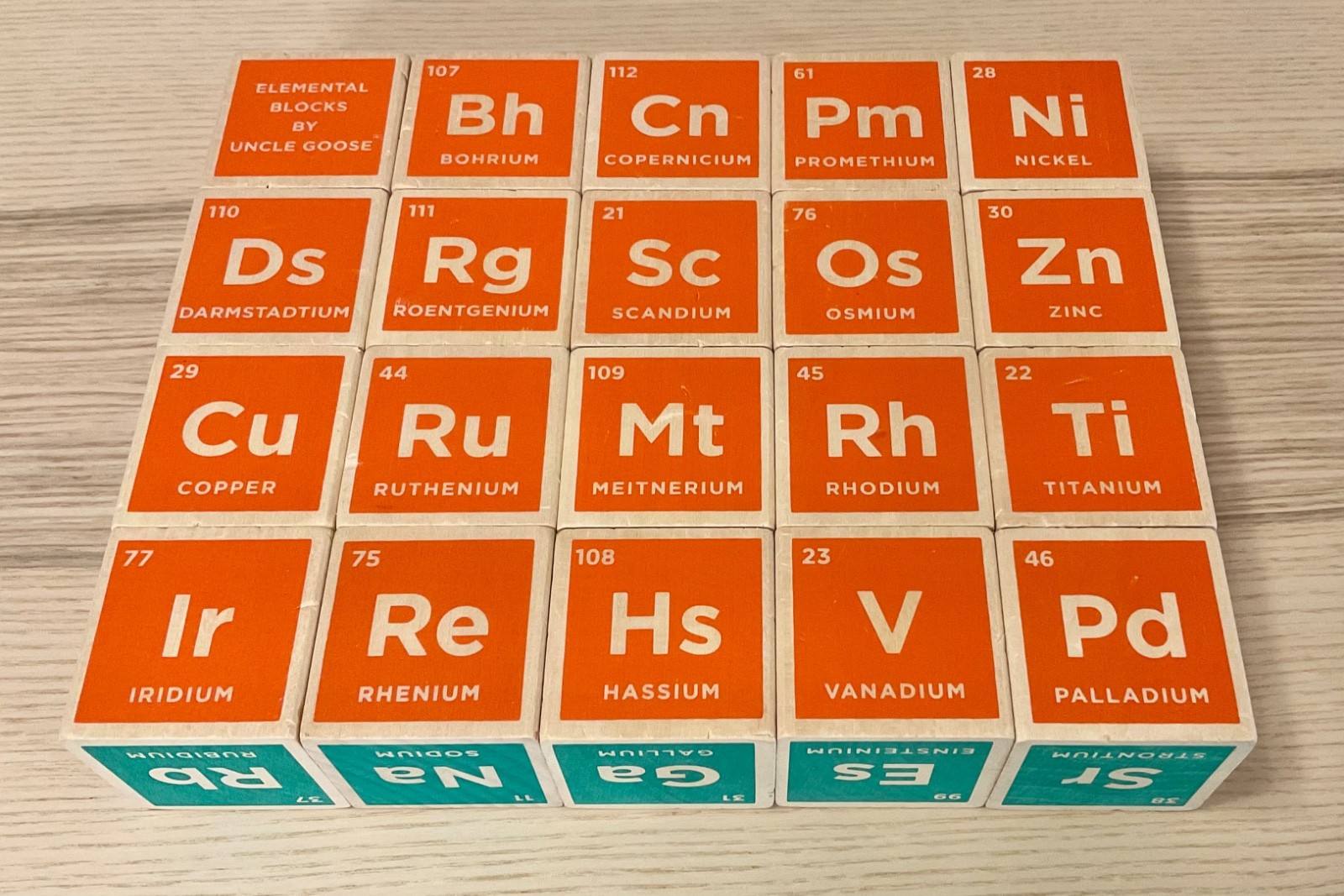 UPDATED Version Uncle Goose Periodic Table of Elements Full Set Wood Blocks STEM